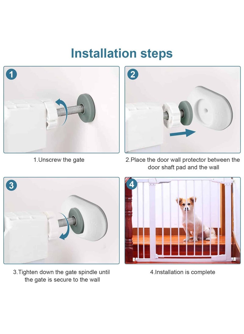 Aideli Baby Gate Wall Protector 4 Pack - Safety Wall Bumpers for Pressure Mounted Gates, Baseboard, Stairs & Door Frame Protection - Image 5