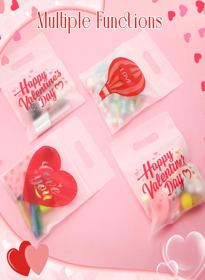 Yexiya 48 Pcs Valentine‘s Day Zipper Bags Heart Pattern Sealing Pouches with Handles Plastic Gift Bags for Valentines Day Party Gift Wrapping Supplies Decorations - Image 4