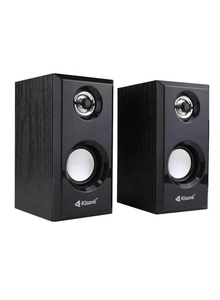 Kisonli T-001 USB Wired Speaker – Clear Sound and Perfect Performance for PC & Laptop - Image 1