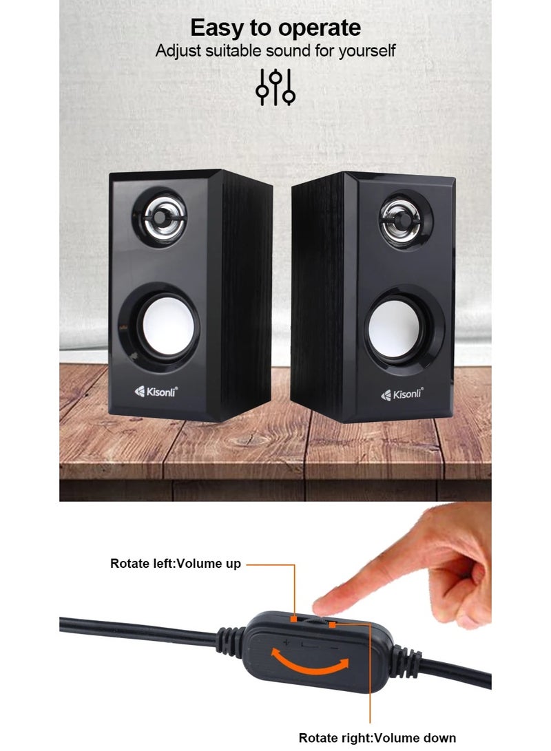 Kisonli T-001 USB Wired Speaker – Clear Sound and Perfect Performance for PC & Laptop - Image 4