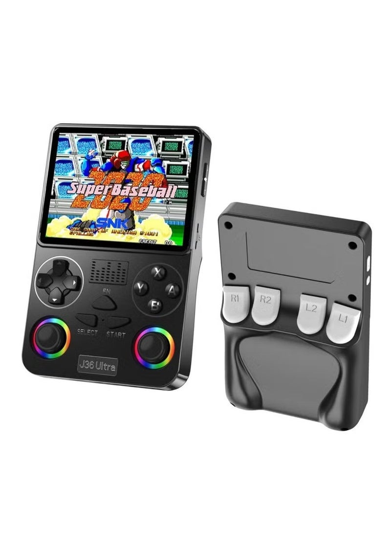 ELTRAZONE J36 Ultra Game Console 3.5 Inch Portable Retro Game Console Built-in 20000+ Games With 64GB Memory Card Video Games Console 20+ Supported Simulator Platform 3000mAh Battery IPS Screen Toys And Games For Kids And Adults Black - Image 3