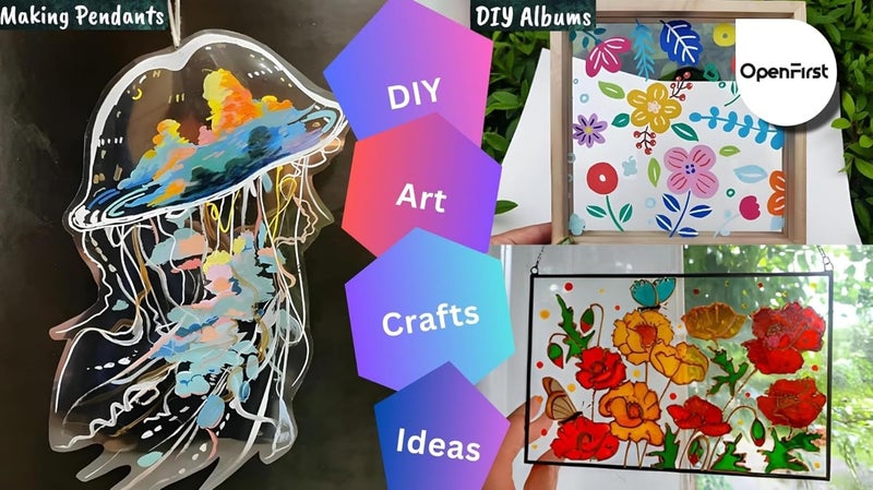 OPENFIRST أوراق OHP بحجم A4 فيلم شفاف لامع 120 ميكرون، عبوة من 25 ورقة للرسم والفنون والحرف وما إلى ذلك - Image 2