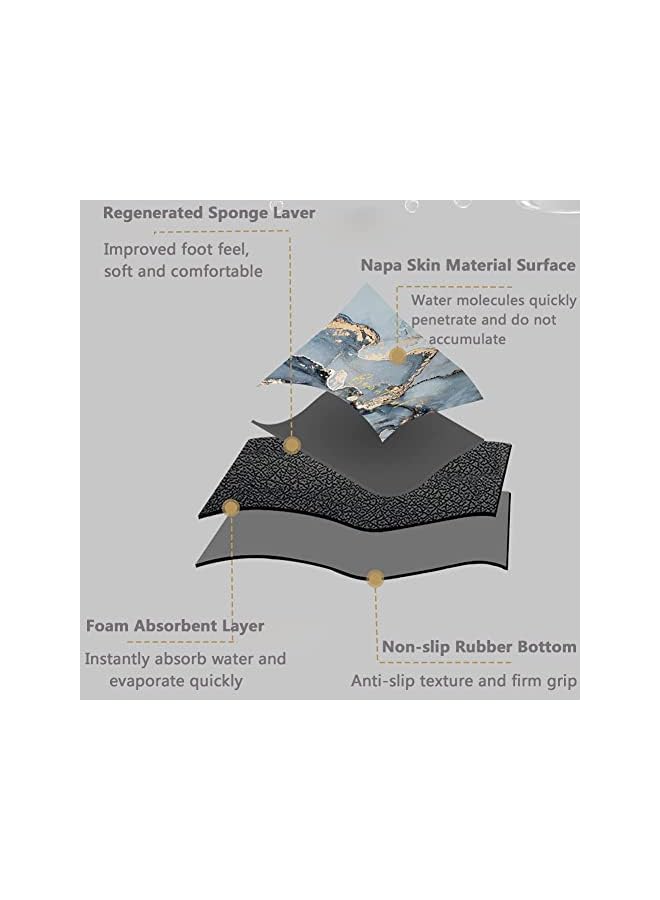 Zaboon Bath Mat Rug, Innovative Bathroom Rug Mat, Super Absorbent Quick Dry Rubber Backed Dirt Resistant Bath Rugs Mats, for Bathroom Non Slip Bathroom Rug, Kitchen Comfort Floor Mats (05) - Image 2