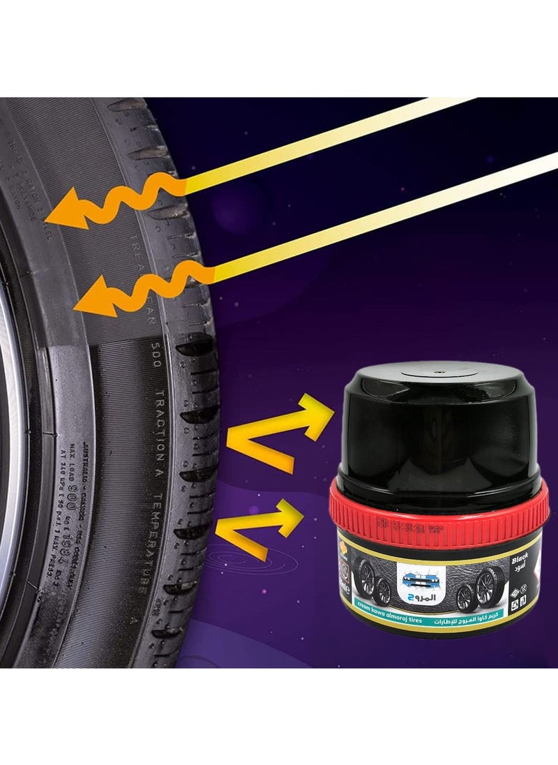 KAWA - Tire Polishing Cream Kawa Almoroj Tires 200ml Car Kawa Polish Cream - Image 1