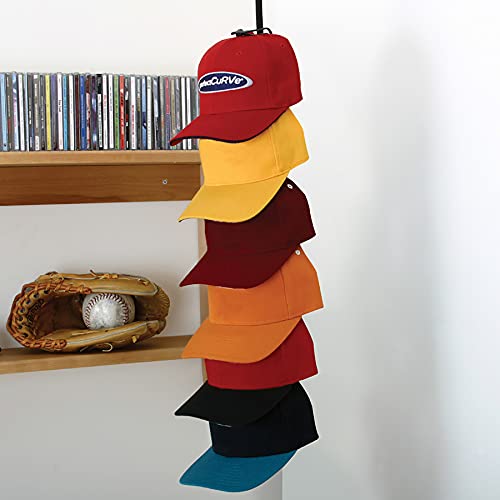 Perfect Curve Cap Rack System 36 – Baseball Cap Organizer (12 clips hold up to 36 caps,Black) - Image 5