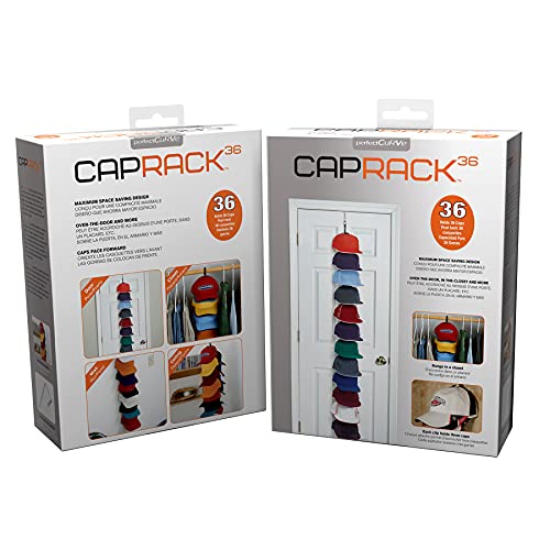 Perfect Curve Cap Rack System 36 – Baseball Cap Organizer (12 clips hold up to 36 caps,Black) - Image 2