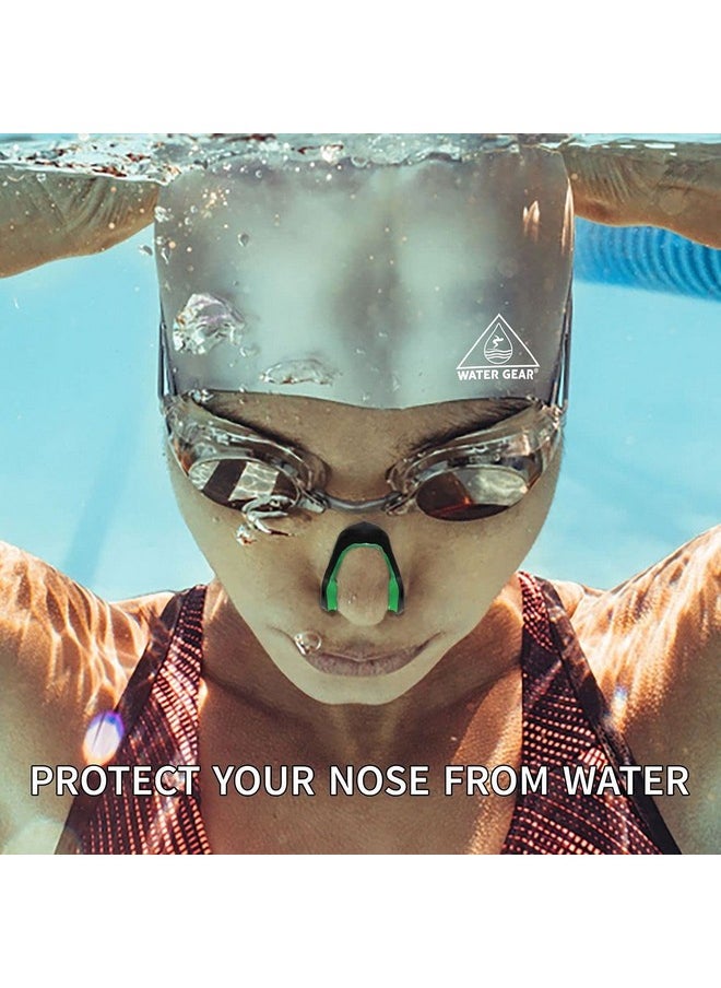 Water Gear - مشبك أنف للسباحة باللون الأخضر - Image 1