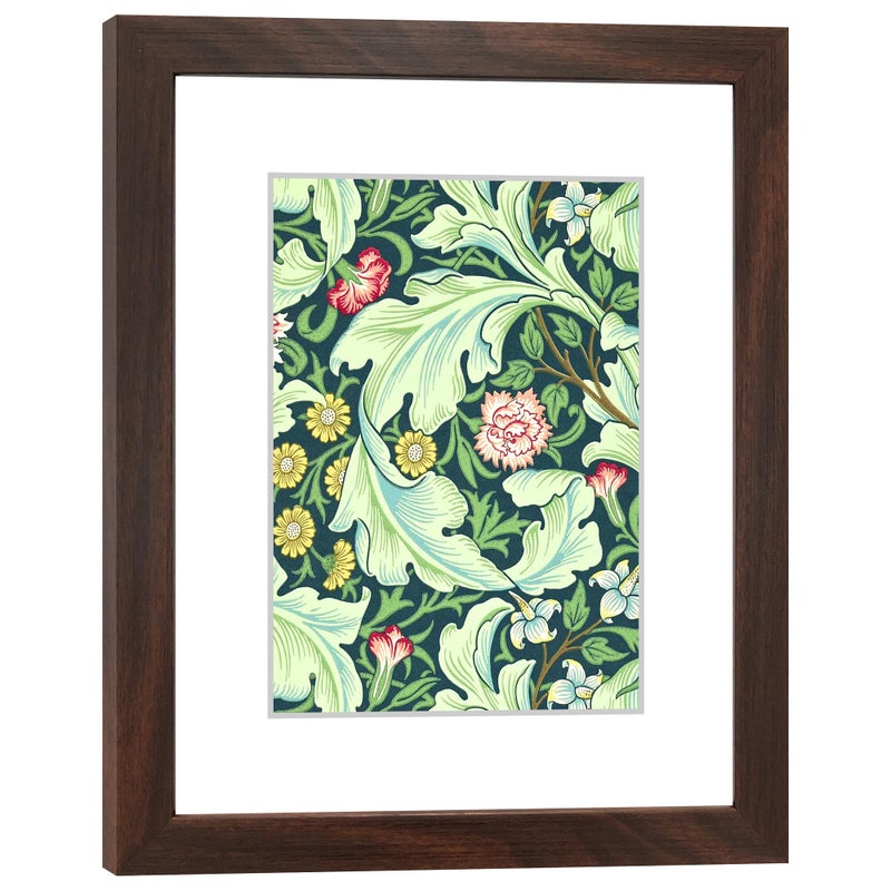 DEKWINN,8x10 Picture Frame with Real Glass for Pictures 5x7 with Mat or 8x10 Without Mat, Wall Gallery or Tabletop display Photo Frames,1 Pack,Brown - Image 1
