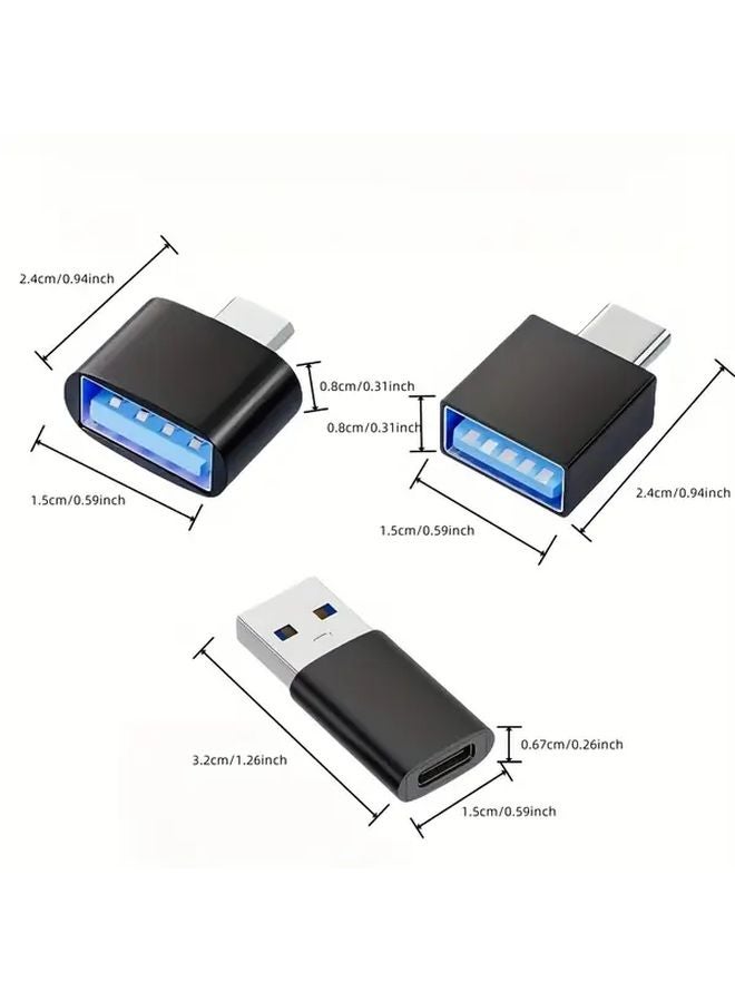 6pcs USB C Adapter Set 3 0 USB Type C Female To Male Micro USB To USB C Rotating For Laptop External Drive Samsung Xiaomi Huawei - Image 3