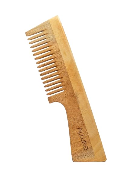 Allure Neem Wooden Detangle Hair Comb CD 02 - Image 1
