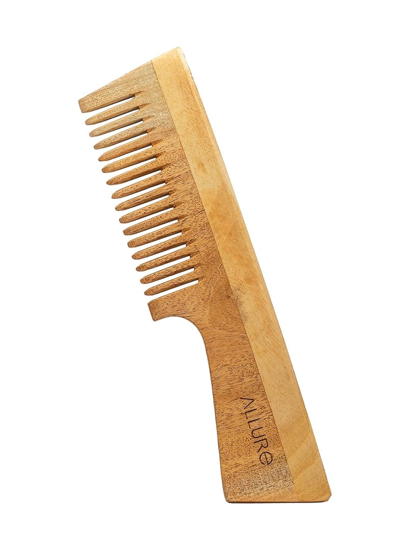 Allure Neem Wooden Detangle Hair Comb CD 02 - Image 2
