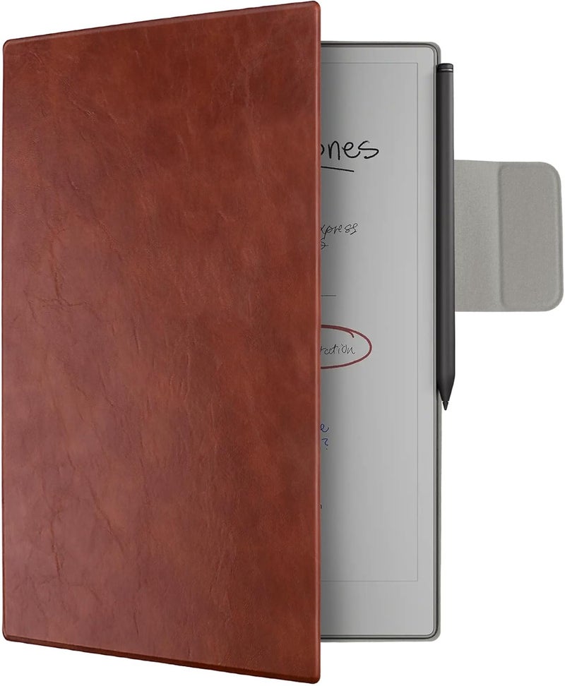 WALNEW Case for reMarkable Paper Pro, Slim Lightweight Protective Cover with Pen Clasp, Auto Sleep/Wake Book Folio Cover for reMarkable Paper Pro 11.8" (2024 Released) (Brown) - Image 1