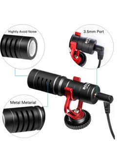BOYA BOYA On Camera Shotgun Video Microphone by-MM1 YouTube Vlogging Facebook Livestream Recording Mic for iPhone Huawei Android Smartphone Canon Nikon Sony DSLR Cameras  - Image 2