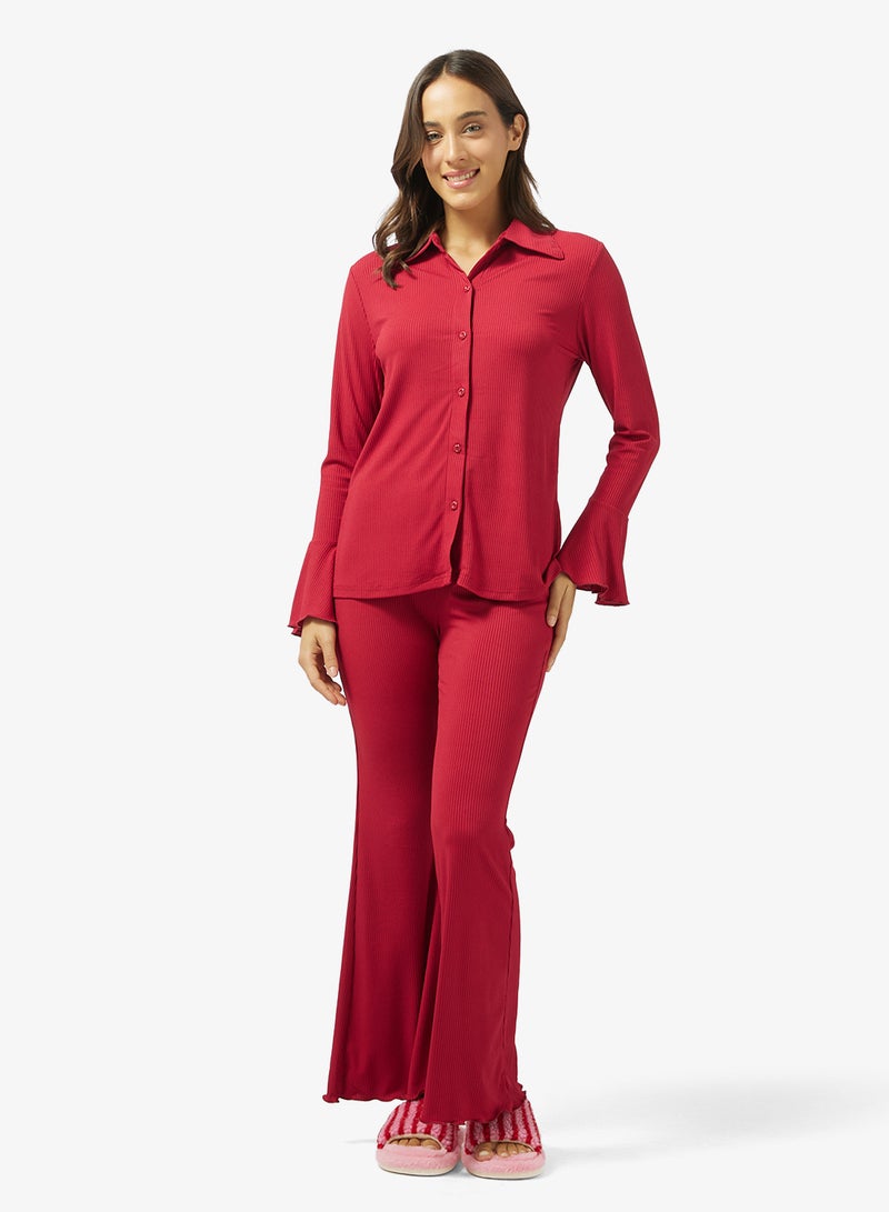 جينجر طقم بيجامة وقميص بأزرار - Image 5