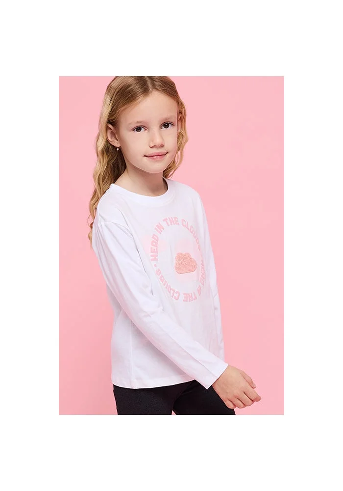 R&b Printed T-Shirt with Crew Neck and Long Sleeves
