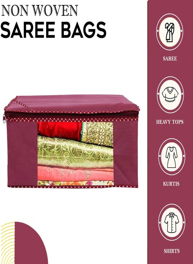Shaping Fabric Garment Cover Non-Woven 90 GSM with Transparent Window & Double Metal Zipper - Pack of 1 | Dustproof Clothes Storage Bag for Sarees, Suits, Jackets, Shirts SCXLRL1582493517524148525341 - Image 2