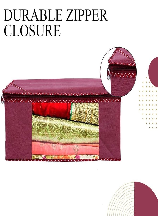 Shaping Fabric Garment Cover Non-Woven 90 GSM with Transparent Window & Double Metal Zipper - Pack of 1 | Dustproof Clothes Storage Bag for Sarees, Suits, Jackets, Shirts SCXLRL1582493517524148525341 - Image 5