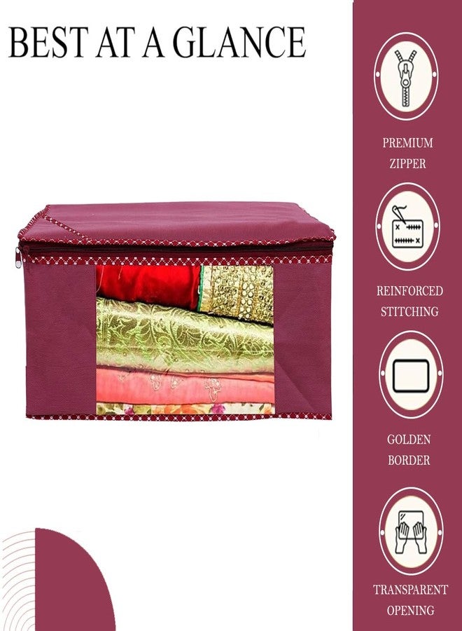 Shaping Fabric Garment Cover Non-Woven 90 GSM with Transparent Window & Double Metal Zipper - Pack of 1 | Dustproof Clothes Storage Bag for Sarees, Suits, Jackets, Shirts SCXLRL1582493517524148525341 - Image 4