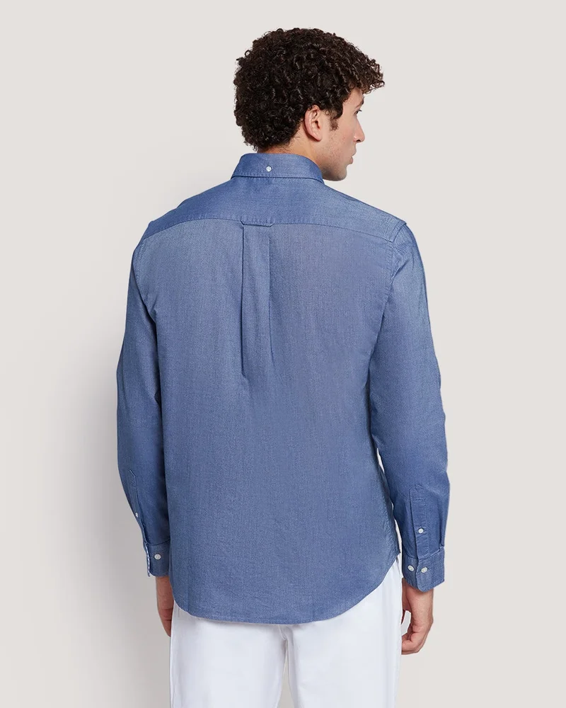 غانت قميص أكسفورد قطن رجالي بقصة عادية من جانت