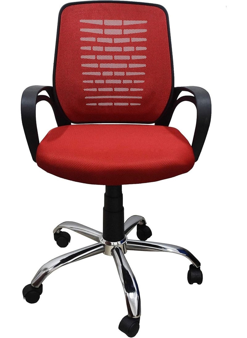 Rama Office Furniture 404B Red-Nickel - Image 1