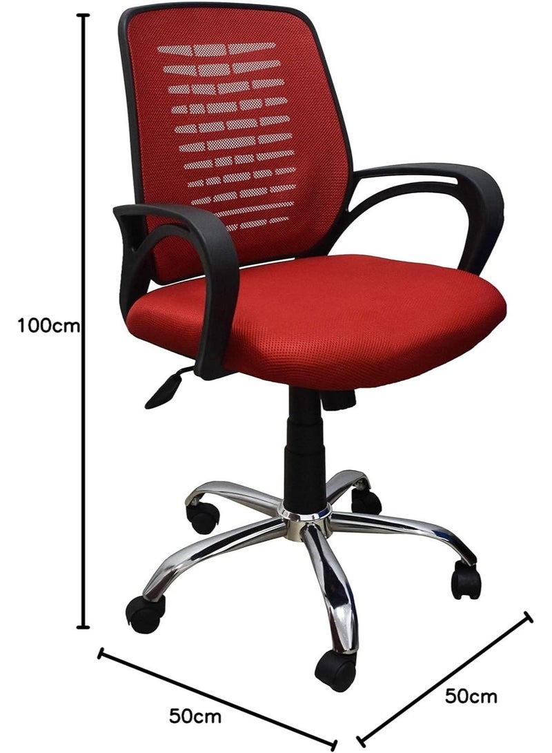 Rama Office Furniture 404B Red-Nickel - Image 3