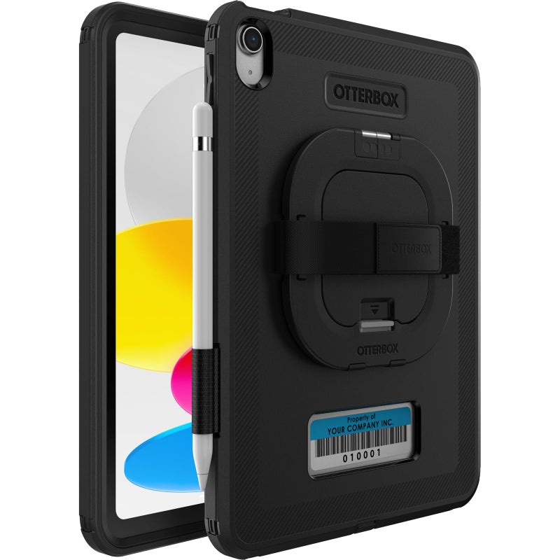 OtterBox DEFENDER FOR BUSINESS W KICKSTANDHANDSTRAP for iPad A16 iPad 10th Gen V2 BLACK rugged durable port protection includes shieldstand NonRetail Packaging - Image 2