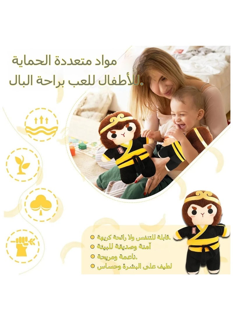 Black W ukong Plush Toy 35 cm Monkey K-ing Stuffed Toy Black Myth Cuddly Toy Dolls Characters Game Theme Doll for Boys and Girls Birthday Gifts - Image 2