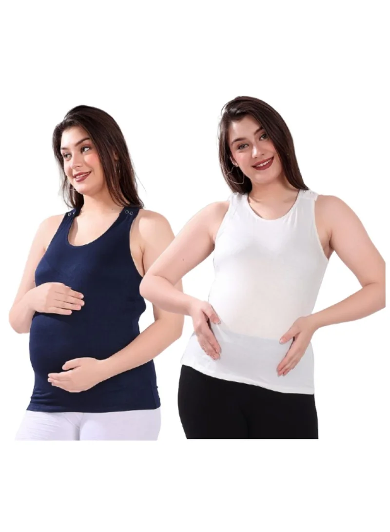 TUMMY Maternity Nursing Tank Top for Breastfeeding women Combo Pack of 2pc