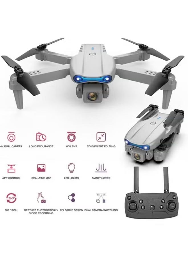 E99 Drone Professional 4K HD Dual Camera, Automatic Obstacle Avoidance, Foldable Design, Height Keep, Mini Helicopter for Aerial Photography & Adventure - Image 5