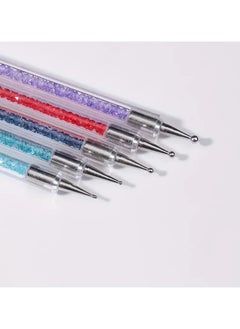 Goolsky 5 pcs Double-Ended Nail Art Brush Set with Liner, Detail, and Dotting Pens for Salon-Quality Manicures at Home  - Image 2