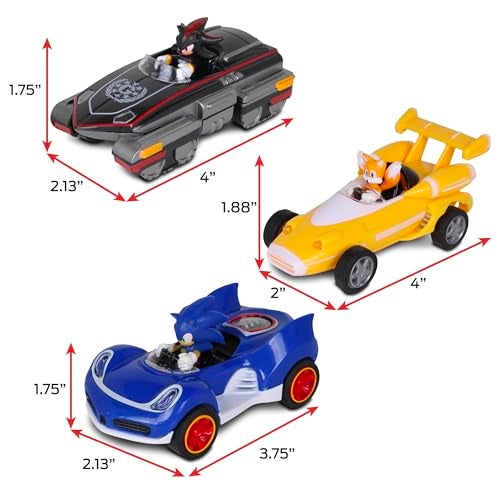 Nkok Sonic, Shadow and Tails Pullback (3-Pack) - Sonic & All-Stars Racing Transformed - Image 2