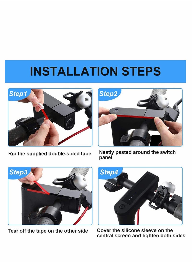 Excefore - Scooter Replacement Part Accessory Waterproof Silicone Cover Dust Proof Dashboard and 3 Pieces Rubber Vibration Dampers for Xiaomi Mijia M365/ M365 Pro Scooter - Image 1