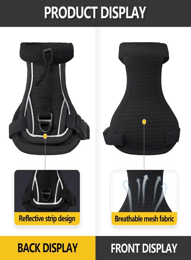 JOHNBOLIN Cat Harness and Leash Set - Escape Proof, Adjustable Breathable Vest Harnesses with Reflective Strips, Easy Control & Secure Walking for Small Medium Large Cats Kitten Collar (Black, Large) - Image 2
