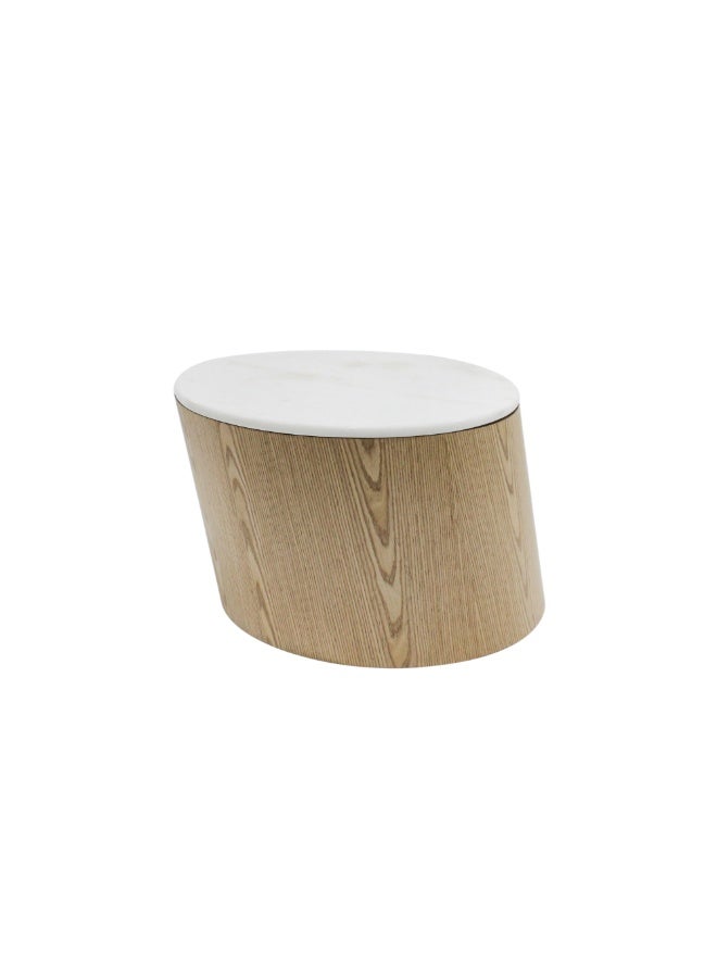 Baytonia Romes Side Table - White and Beige - Image 2