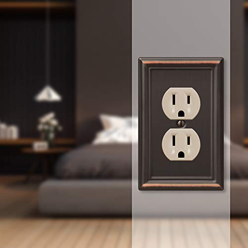 Amerelle 149DDB Chelsea Wallplate, 1 Duplex, Steel, Aged Bronze, 1-Pack - Image 3