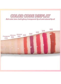 ibcccndc 6pcs Set Clear Lip Gloss Lipstick Long Lasting Makeup Non Stick and Non Fading Moisturizing Non sticky Lip Makeup Moisturizing Clear and Color Cute Lip Gloss Liquid Lipstick Set 03  - Image 4
