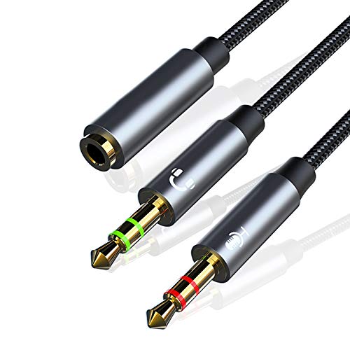 weishan PC Splitter Cable Replacement for HyperX Cloud II, Alpha, Stinger, Core, Astro A10 A40, Turtle Beach Recon 70, SteelSeries, Sennheiser Game Headphone Y-Adapter 12inch - Image 1