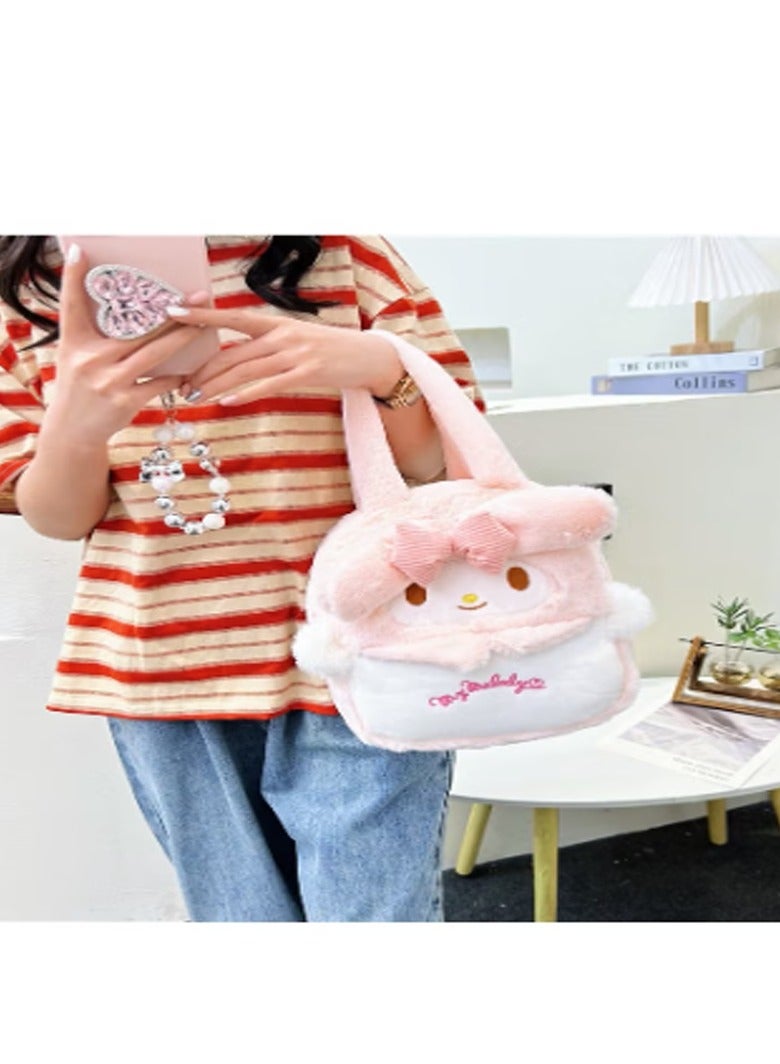 Sanrio Sanrio Melody Shoulder Bag Plush Bag Crossbody Bag Bucket Storage Bag  - Image 1