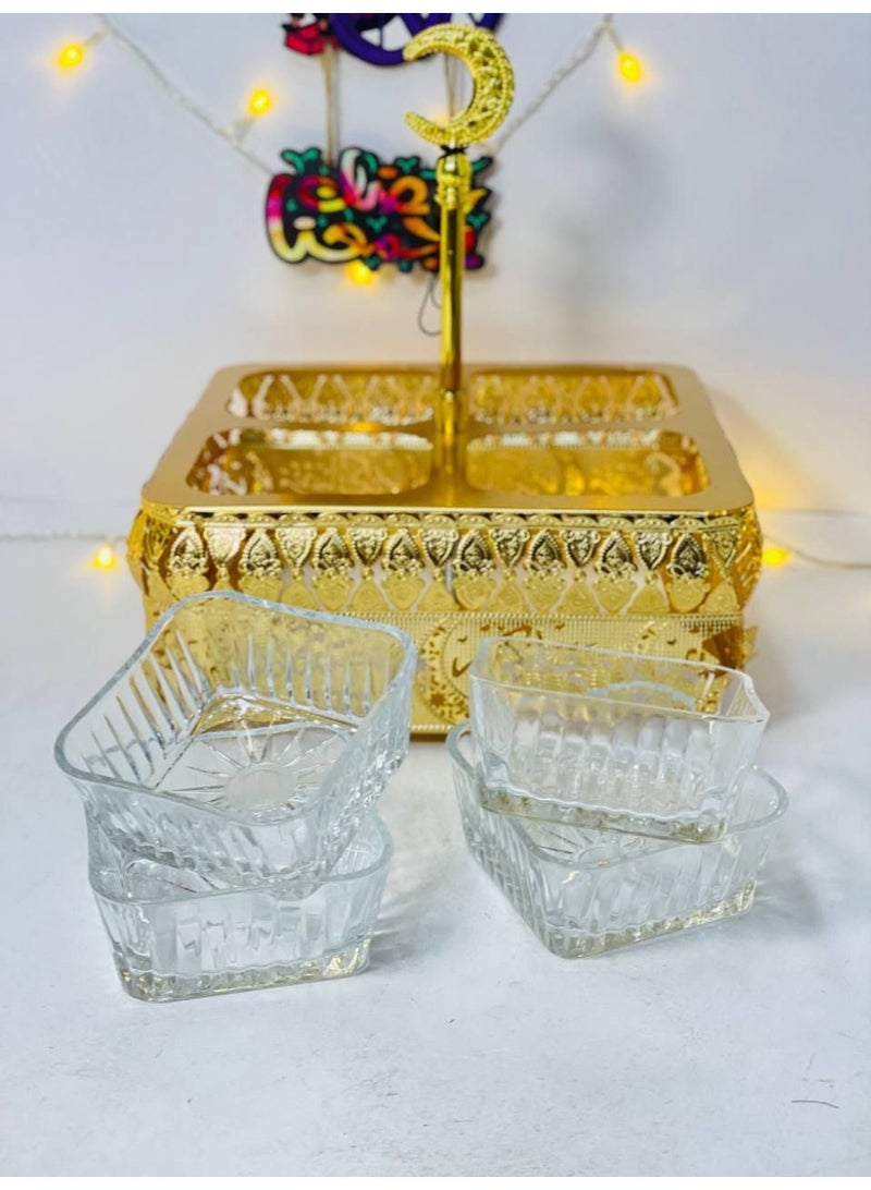 ناما شياله رمضان المربعة 24سم شياله متقسمه تشيل المكسرات و الحلويات في رمضان - Image 5