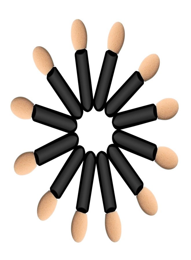 keepsweat Eyeshadow Applicators Sponge Tip,120 Pcs Small Disposable Eye Shadow Applicators Sticks Double Sided 1.57Inch Portable Travel Mini Eye Makeup Brushes Short Eyeshadow Brushs for Makeup,Nail Art - Image 1