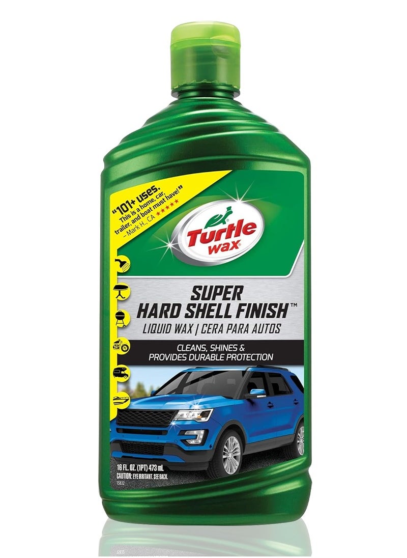 TURTLE Turtle Wax Super Hard Shell Liquid Wax - 18 FL OZ (473 ML) - Ultimate Car Care for Cleaning, Shining, and Durable Protection  - Image 1