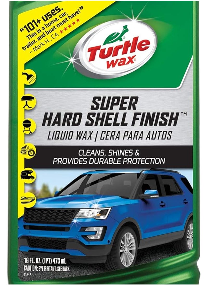 TURTLE Turtle Wax Super Hard Shell Liquid Wax - 18 FL OZ (473 ML) - Ultimate Car Care for Cleaning, Shining, and Durable Protection  - Image 2
