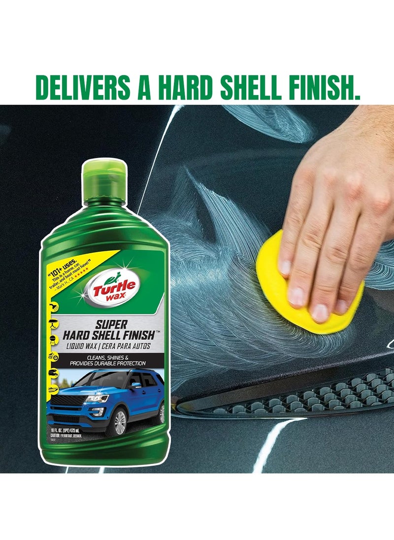 TURTLE Turtle Wax Super Hard Shell Liquid Wax - 18 FL OZ (473 ML) - Ultimate Car Care for Cleaning, Shining, and Durable Protection  - Image 5