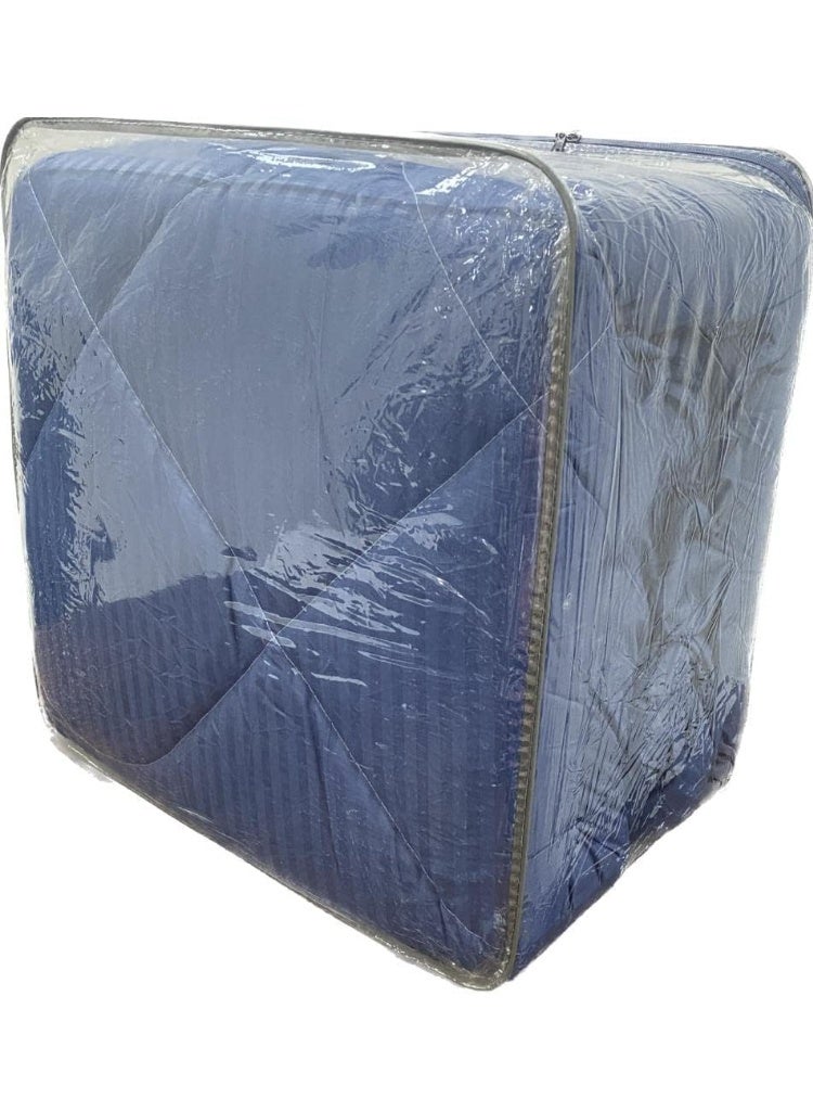 طقم لحاف مكون من 3 قطع، 160 × 220 سم - 250 غم طقم سرير مزخرف مكون من 3 قطع، قماش بوليستر - 1 لحاف، 1 ملاءة مسطحة و 1 غطاء وسادة - Image 2