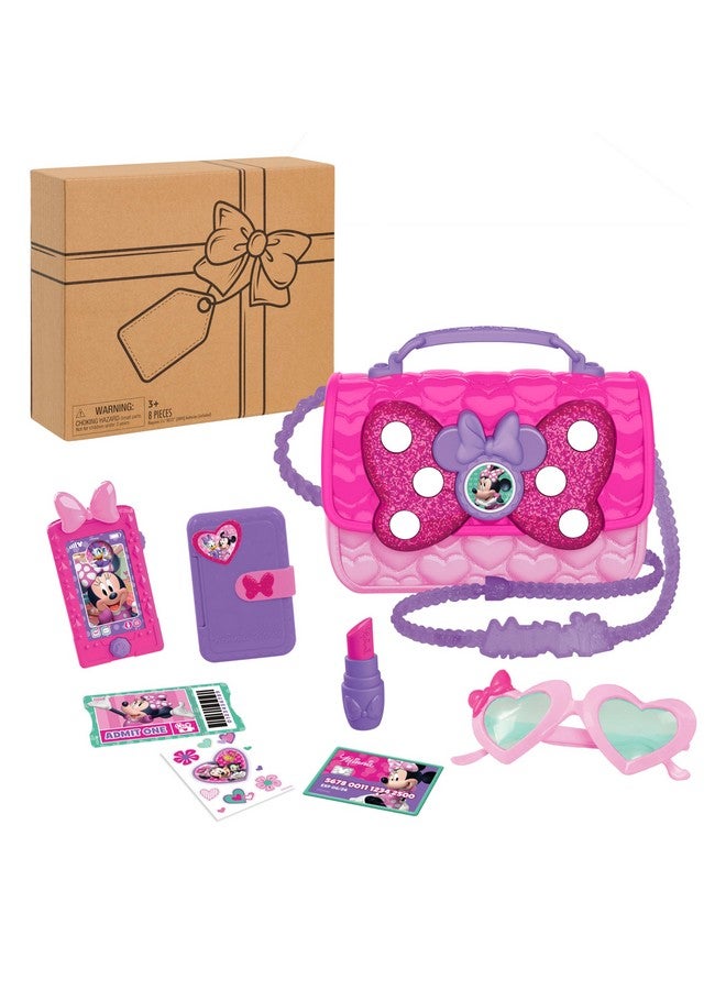 Just Play Disney Junior Minnie Mouse Bowfabulous Bag Set, 7-pieces, Dress Up and Pretend Play, Kids Toys for Ages 3 Up by Just Play - Image 1