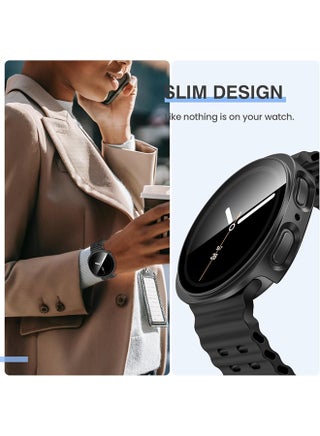 Samsung Galaxy Watch 8 2025 Screen Protector Case 44mm Accessories, Protective Face Cover, Hard Bumper Built-in Tempered Glass Film(44mm, Black) - view 4