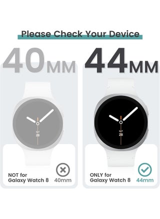 Samsung Galaxy Watch 8 2025 Screen Protector Case 44mm Accessories, Protective Face Cover, Hard Bumper Built-in Tempered Glass Film(44mm, Black) - view 2