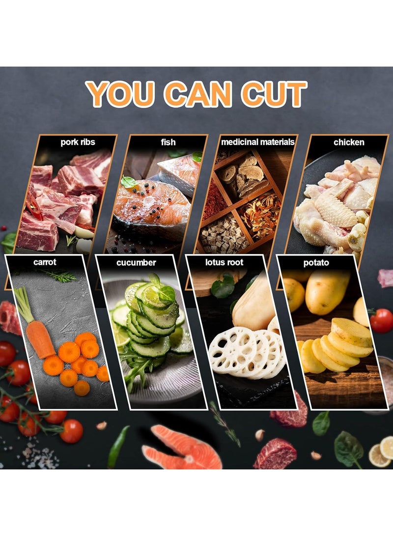 AROAQ Meat Slicer Bone Cutter 20in，Manual Ribs Chopper for Chicken Fish or Beef Stainless Steel Frozen Meat Slicer with Food Tray - Image 4