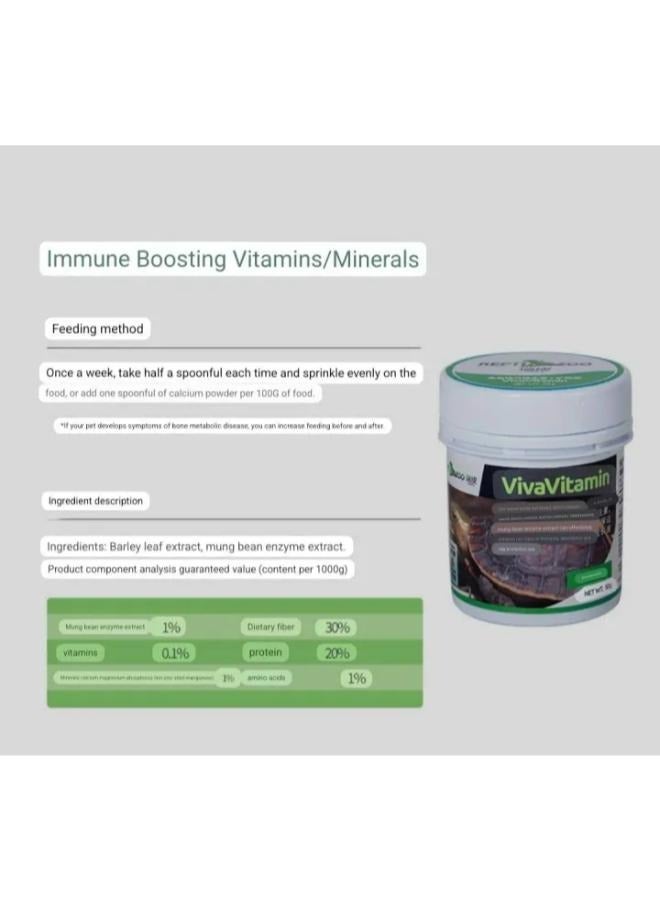 ريبتيزو فيفافيتامينز ٥٠ غرام، مكمل غذائي للزواحف لتعزيز المناعة - Image 2