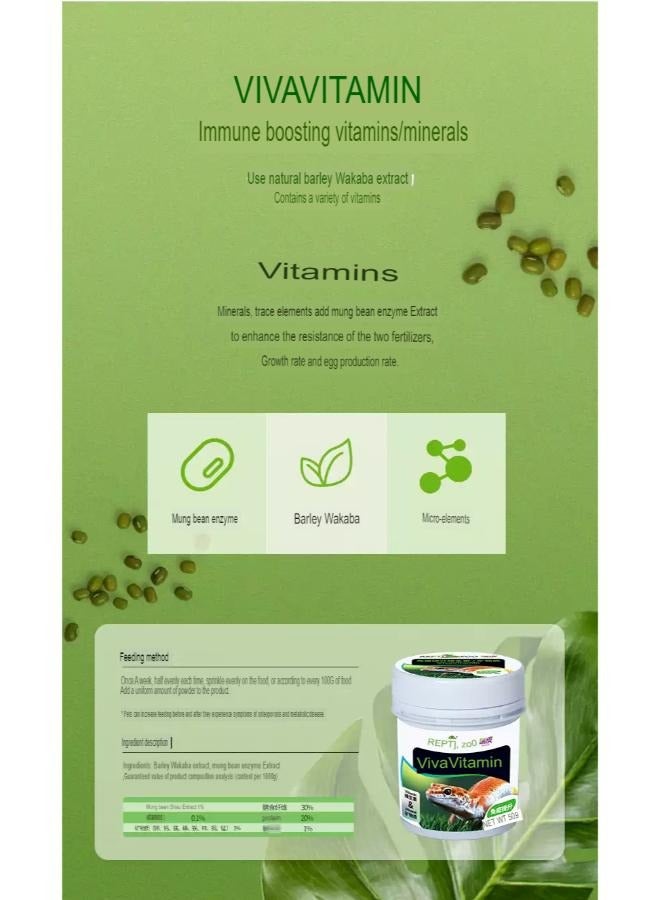 ريبتيزو فيفافيتامينز ٥٠ غرام، مكمل غذائي للزواحف لتعزيز المناعة - Image 4